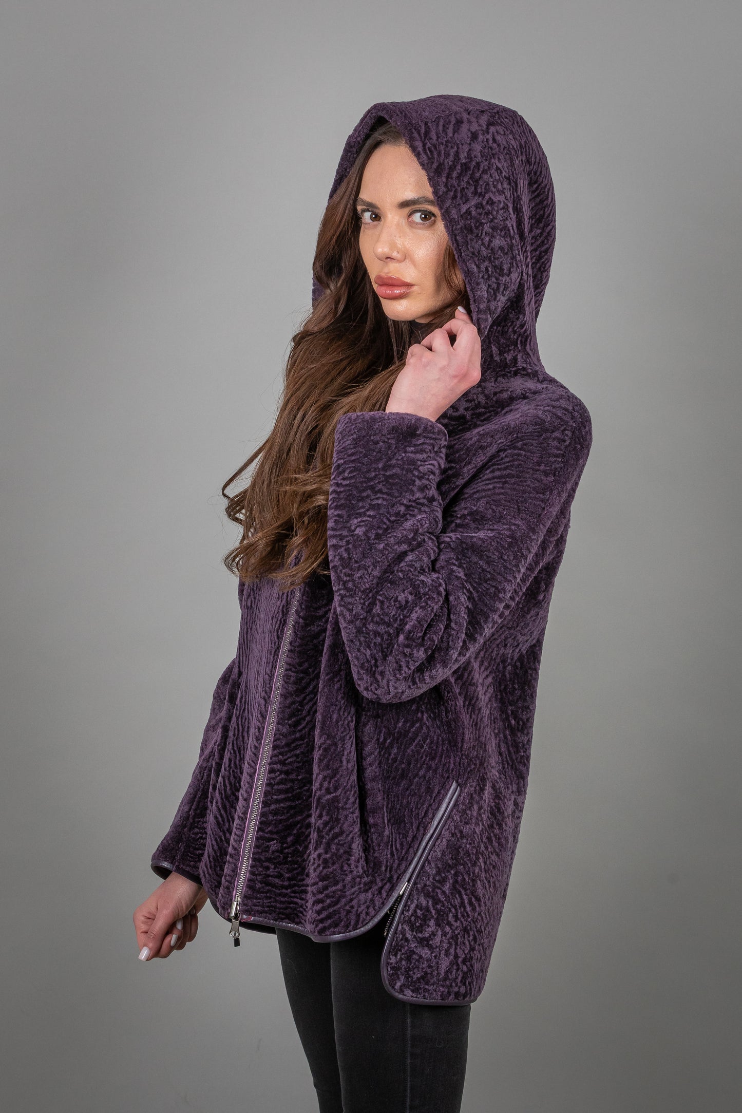 Astrakhan Two Faced Leather Jacket