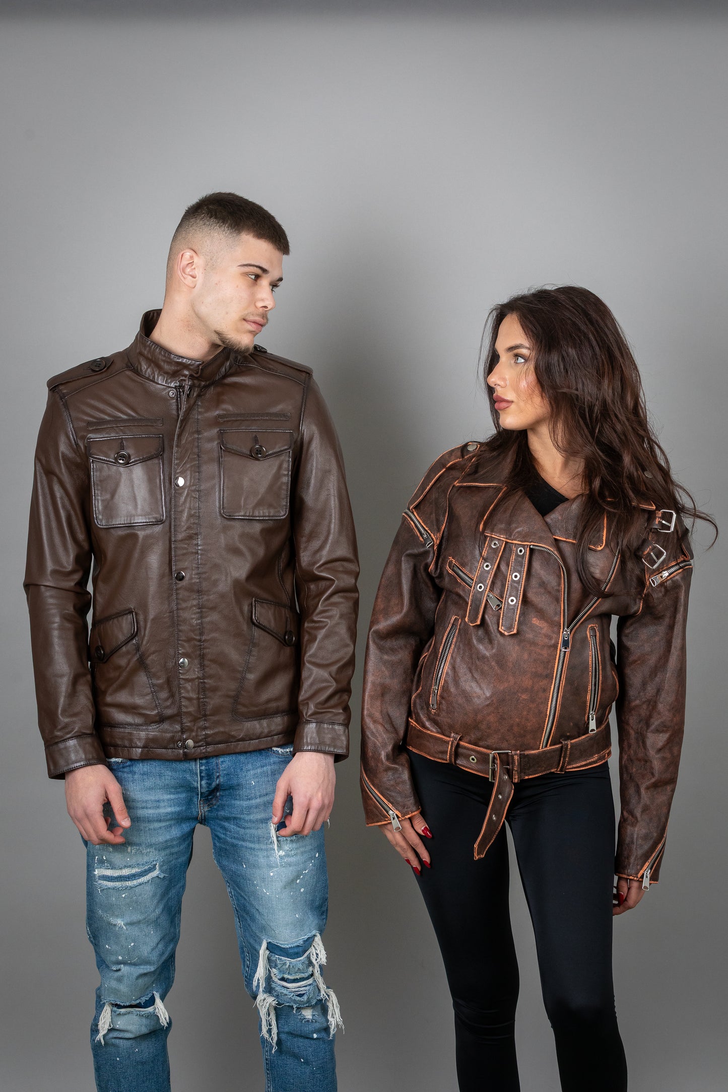 Oversized Calf Leather Jacket