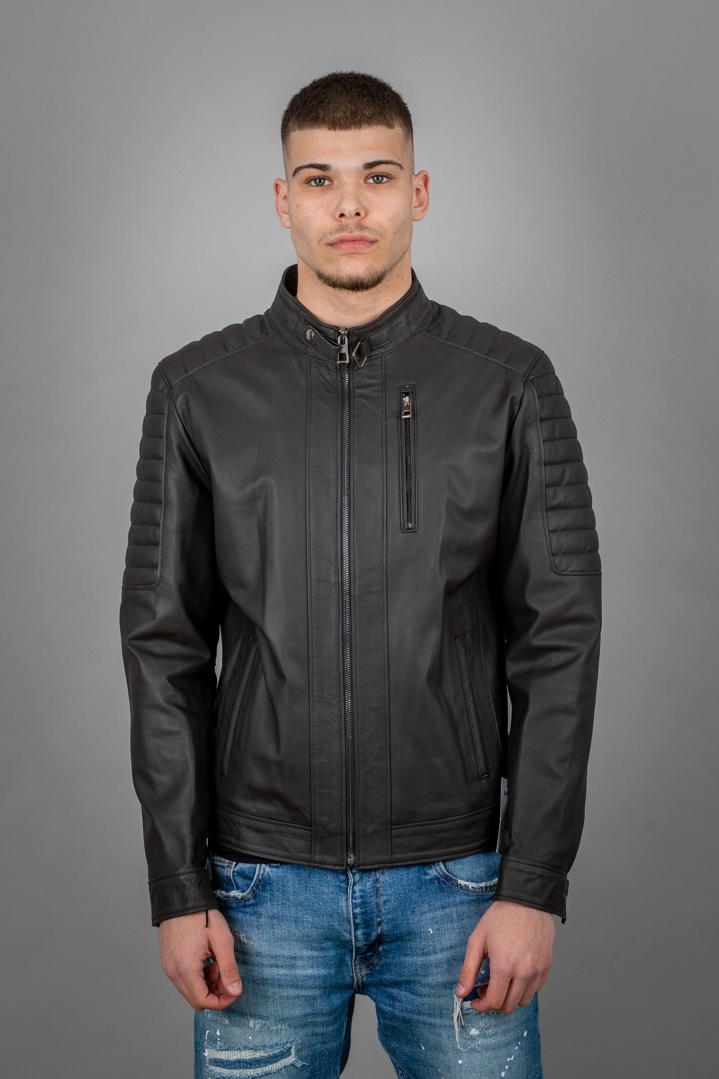 Lamb Leather Jacket Brown Matte