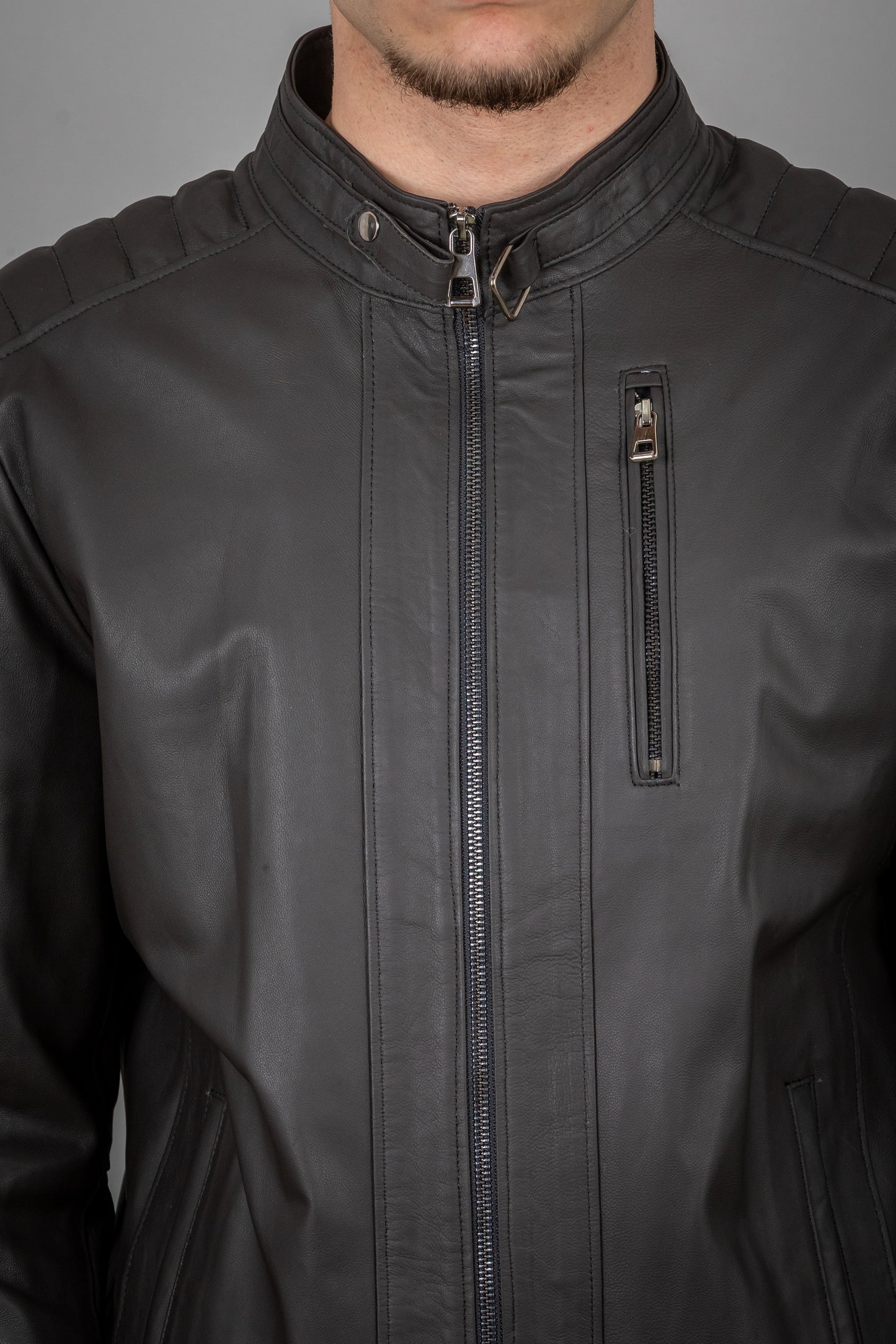 Lamb Leather Jacket Brown Matte