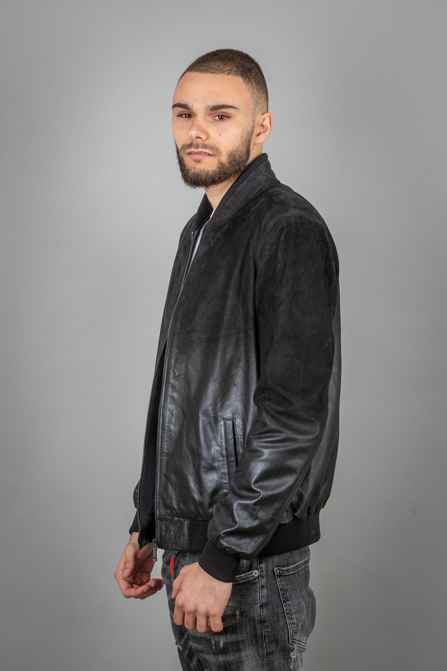 Calf Leather Jacket Fading From Suede to Normal Leather