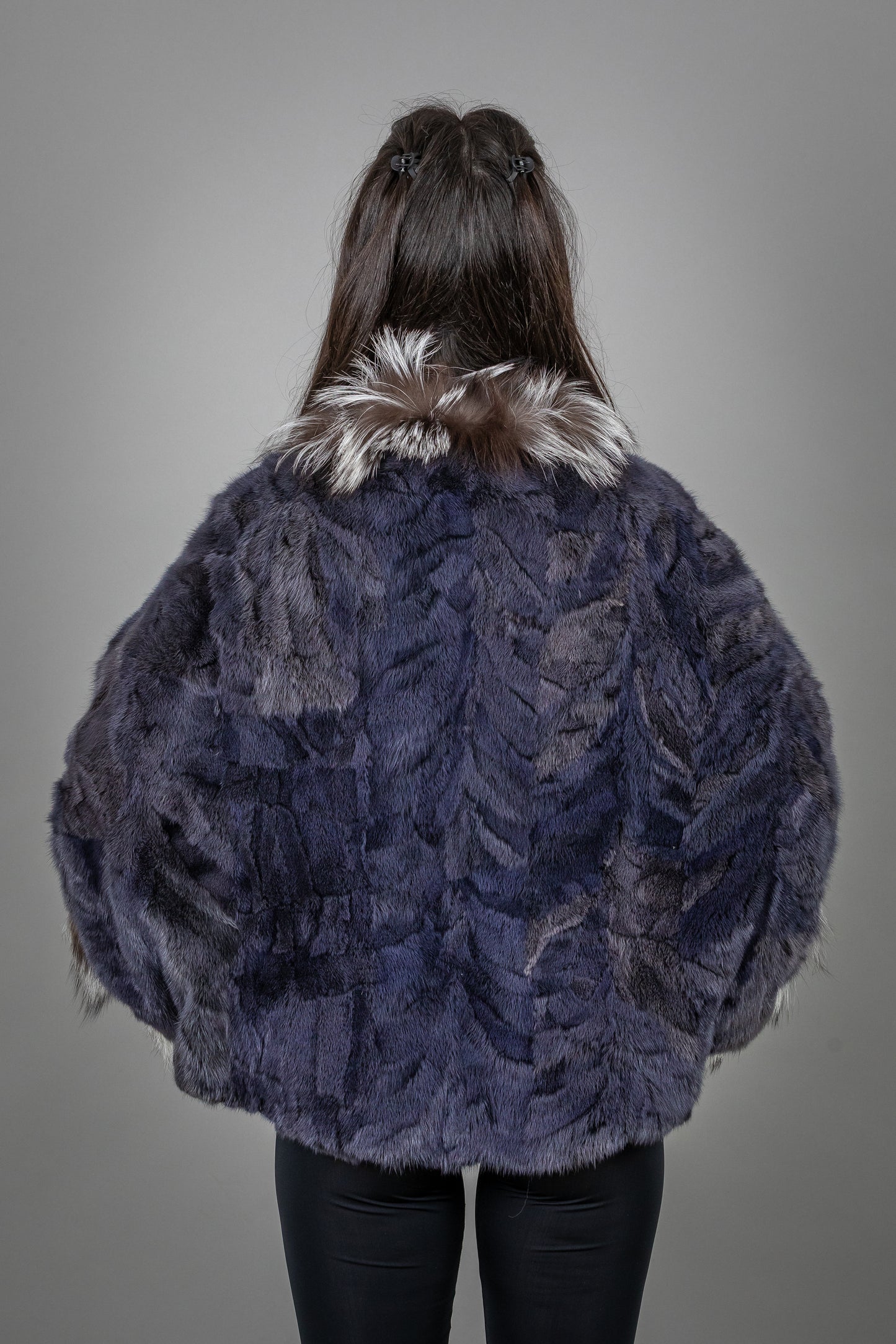 Mink Coat With Fox Fur On Collar And Sleeves